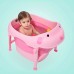 Bathtubs Freestanding A Cartoon Collapsible Bath tub for Children That can be Seated Against rollovers (Color : Pink) - B07H7KMLM3